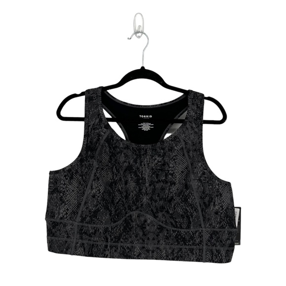 torrid Other - Torrid Active Gray Snake Print Racerback Sports Bra Size 3X